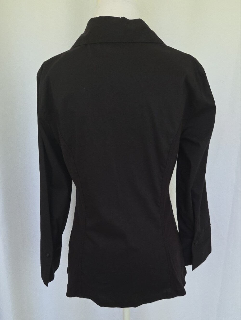 Zac & Rachel Black Pleated Front Button-Down Shirt - Picture 3 of 8